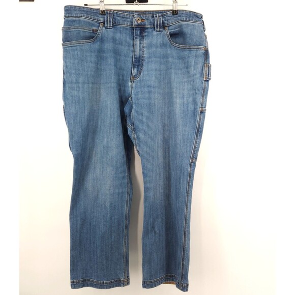 Duluth Ballroom Double Flex Jeans Mens 38 x 28 Relaxed Fit Blue Denim Stretch - Picture 1 of 13